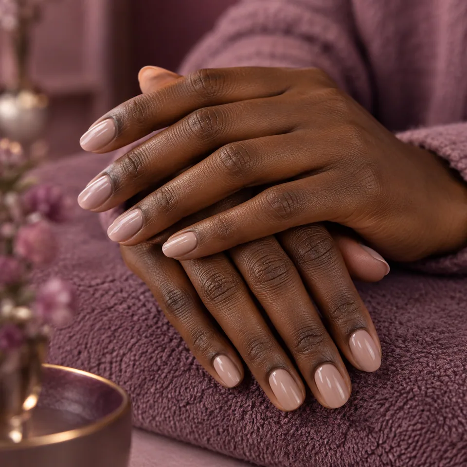 Illustrative classic manicure for Dweniva Beauty