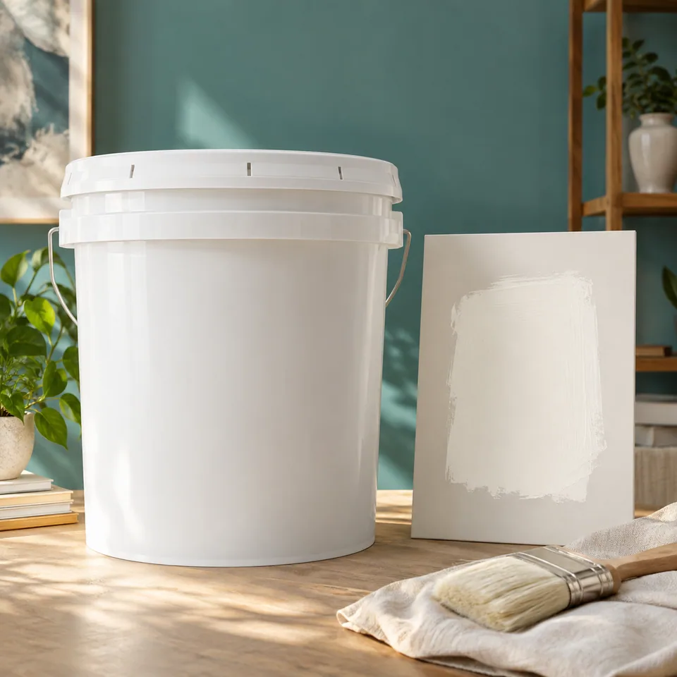 Illustrative wall paint — soft white for Dweniva Build