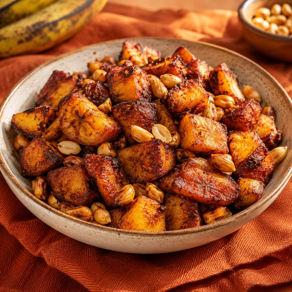 Illustrative kelewele & groundnuts for Dweniva Foods